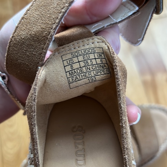 Palma Suede Espadrille Platform Sandals | Size 8 | New! - Picture 6 of 8